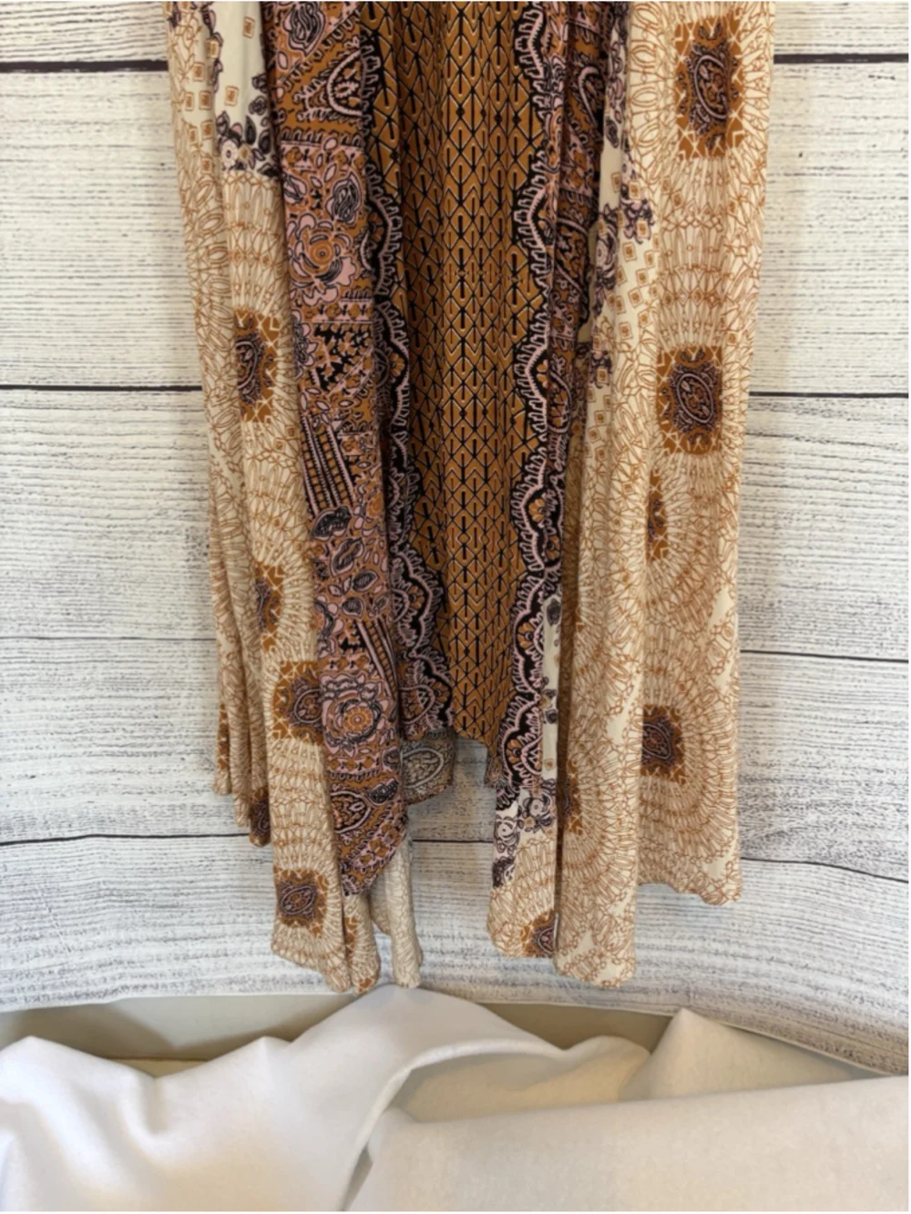 Free People Mexicali Rose Maxi Dress Medium Paisley Boho Cottagecore Smock - Picture 7 of 9